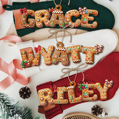 Custom Christmas Alphabet Ornament, Kids Name Ornament