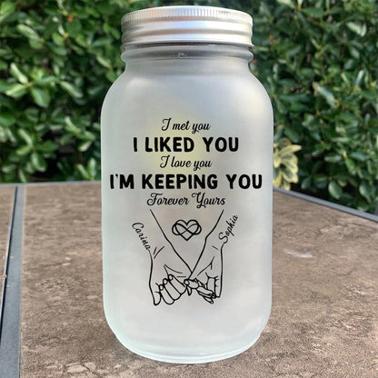 Personalized Couple Pinky Promise Light Up Jars