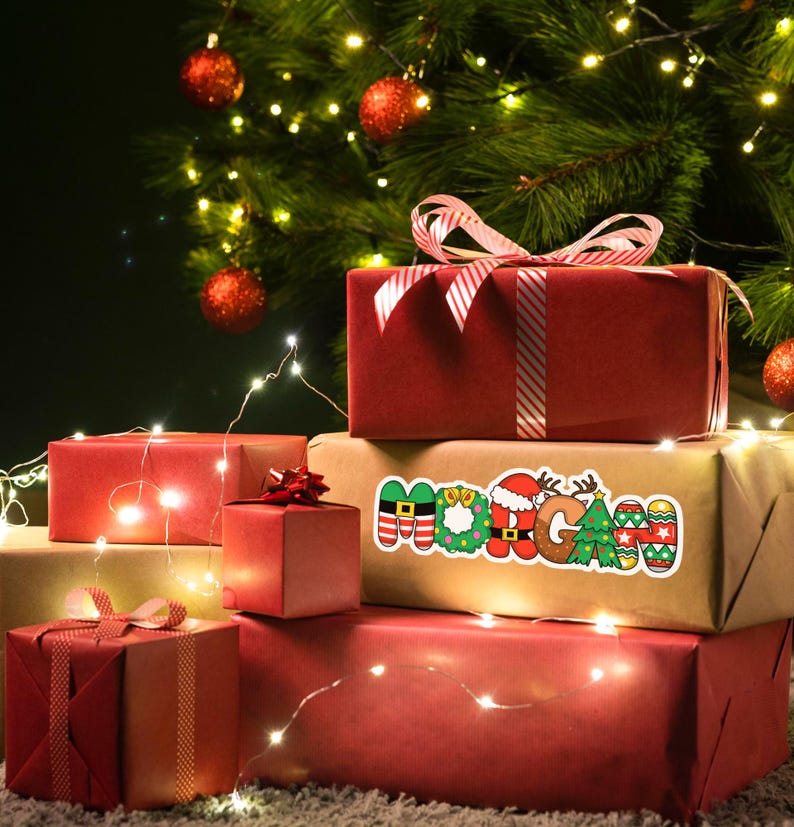 Christmas Stickers | Custom Christmas Gift Labels | Xmas Name Gifts Tags