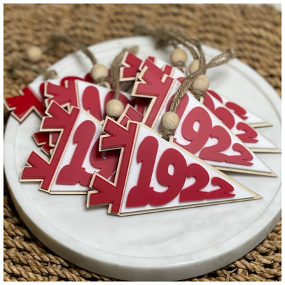 Personalized Pennant Ornament: Custom School or Team Christmas Keepsake Gift