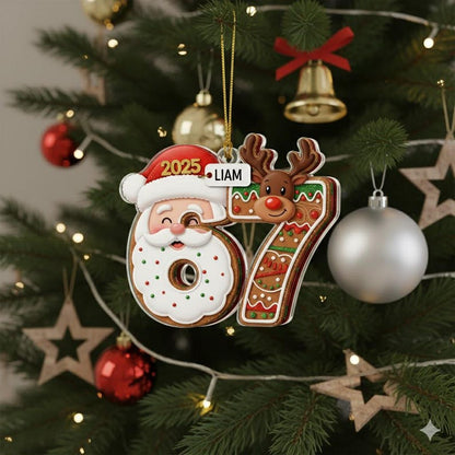 Six Seven Christmas Acrylic Ornament, Teen Slang Ornament