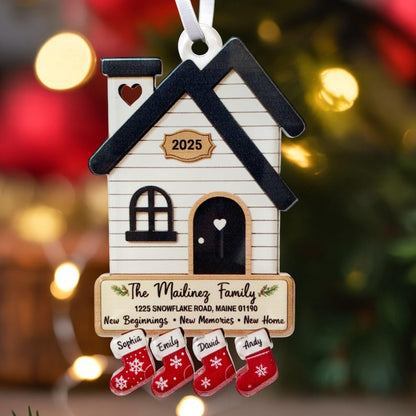 Personalized 2025 New Home Christmas Ornament, House Warming Gifts