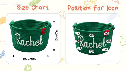 Personalized Christmas Basket: Custom Holiday Decor Gift
