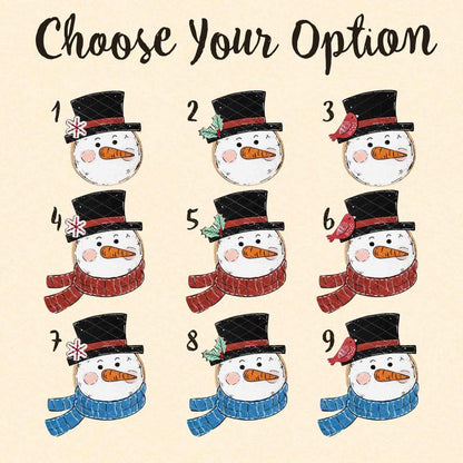 Custom Snowman Family Ornament, Custom Snowman Christmas Ornament