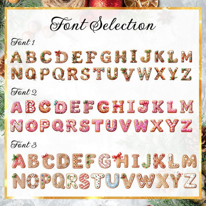 Custom Gingerbread Alphabet Ornaments, Personalised Christmas Decorations