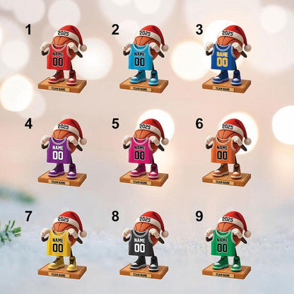 Personalized Basketball Jersey Christmas Ornament Custom Name Basketball Player