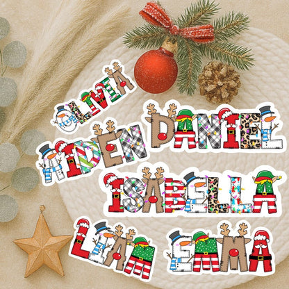 Christmas Name Sticker us, Christmas Personalized Name Sticker