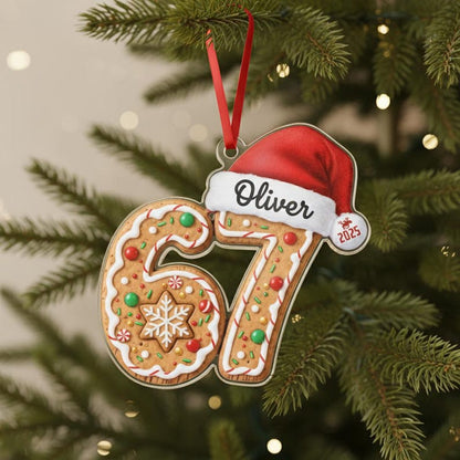 Custom Six Seven Ornament,Teen Slang Ornament,Funny Teenager Ornament