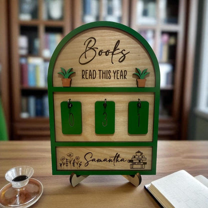 Personalized Books I Read This Year Counter, Custom Books Read Tracker