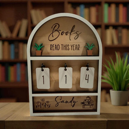 Personalized Books I Read This Year Counter, Custom Books Read Tracker