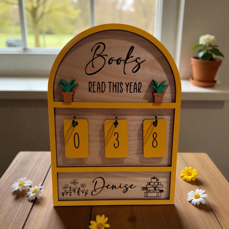 Personalized Books I Read This Year Counter, Custom Books Read Tracker