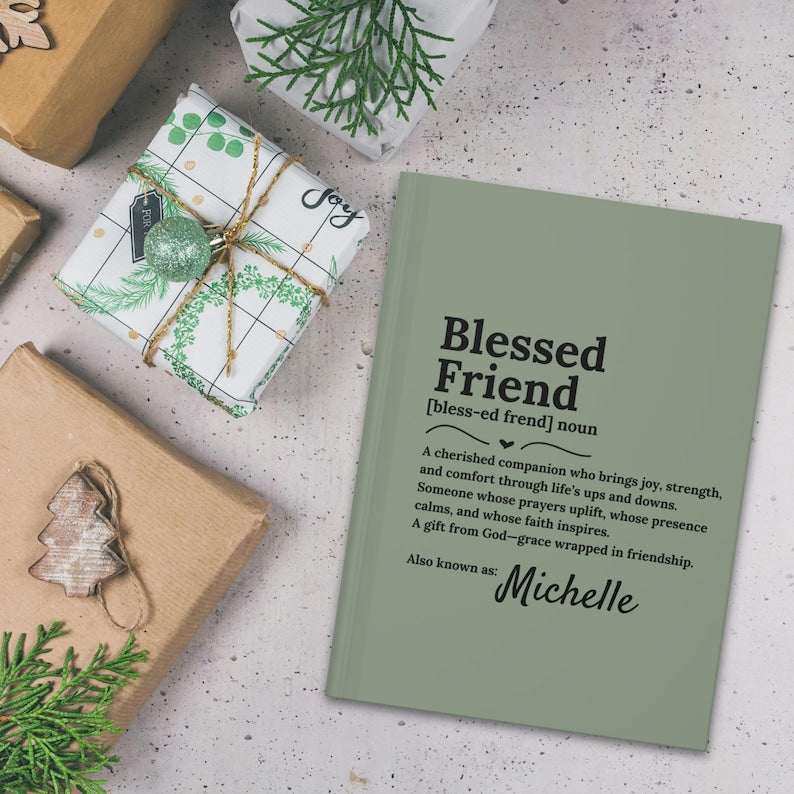 Custom Blessed Friend Journal: Christian Friendship Gift