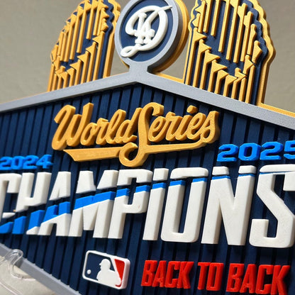 2025 World Series Back to Back Champions City Plaque