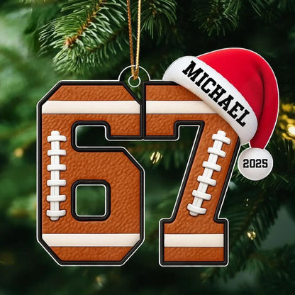 Custom Funny Six Seven 67 Sports Christmas Ornament