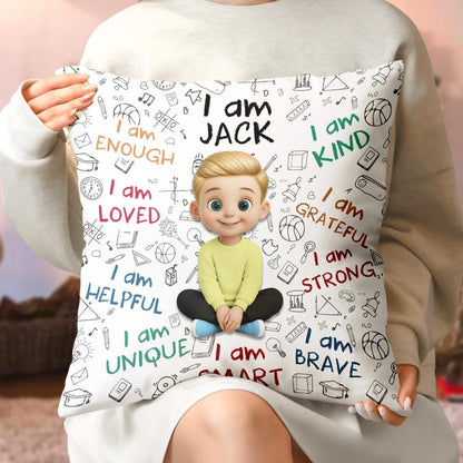 Personalized Kids Affirmation Pillow: Custom Name