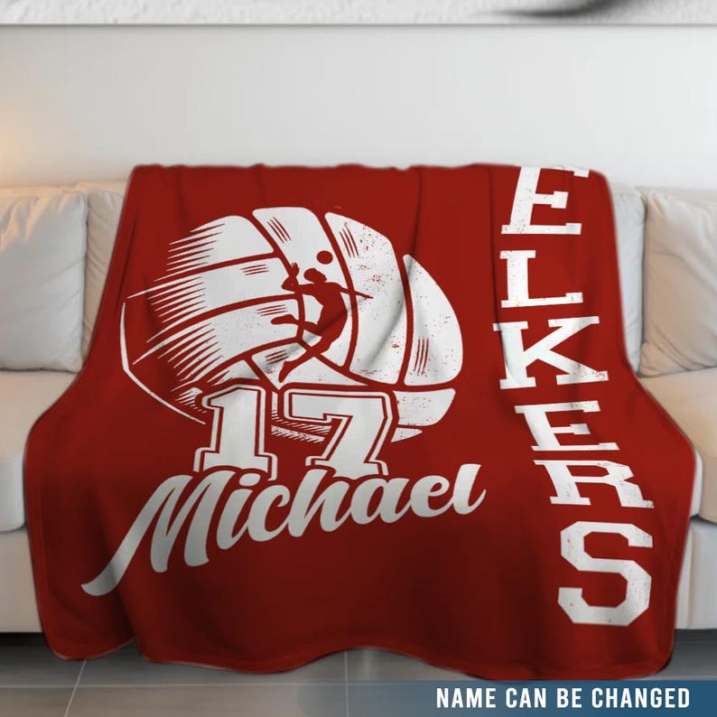 Personalized Volleyball Team Blanket: Custom Senior Gift