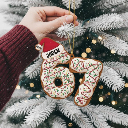 Custom Six Seven Ornament, Teen Slang Funny Tree Decor