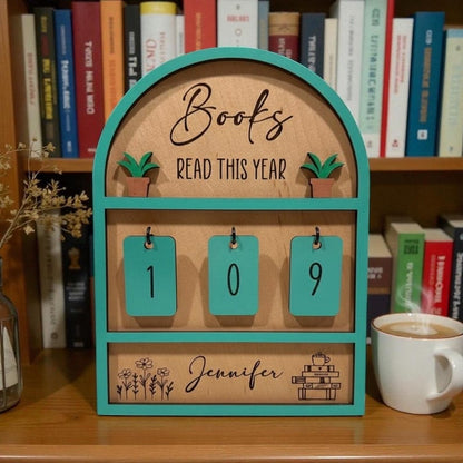 Personalized Books I Read This Year Counter, Custom Books Read Tracker