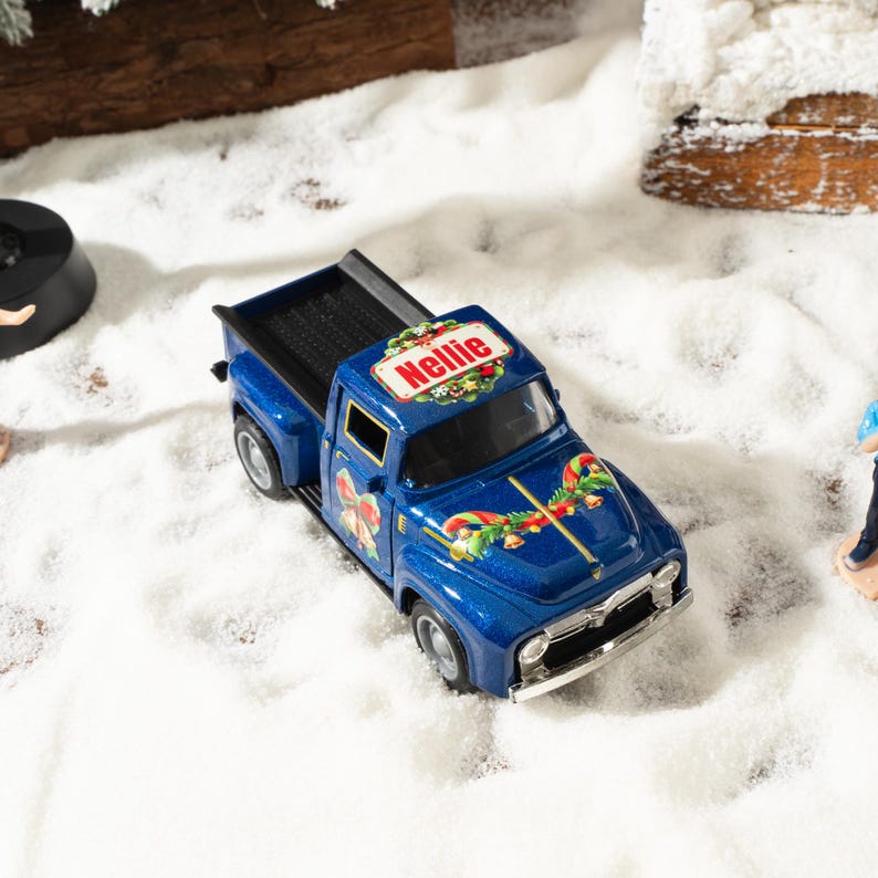 Personalized Christmas Toy Pickup Truck - Custom Name Gift for Toddler
