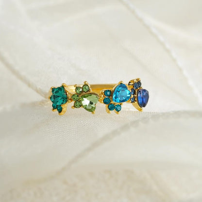 Personalized Cat Paw Birthstone Ring: Sterling Silver Pet Memorial
