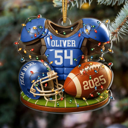 Personalized Football Ornament 2025