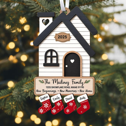 Personalized 2025 New Home Christmas Ornament, House Warming Gifts