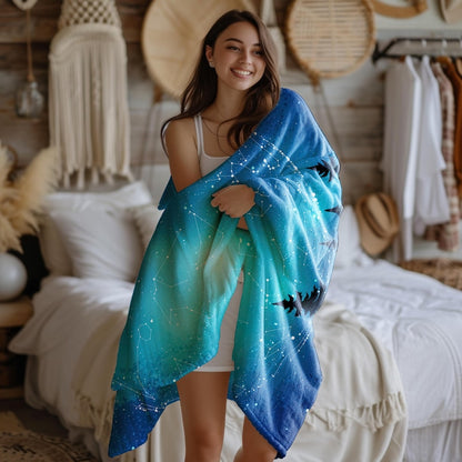 Personalized Star Map Blanket, Anniversary Night Sky Map