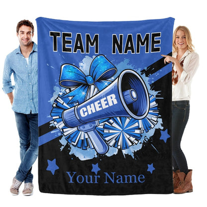 Custom Cheerleading Blanket, Personalized Flannel Throw