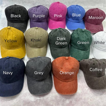 Personalized Football Number Embroidered Hat, Custom Game Day Cap,