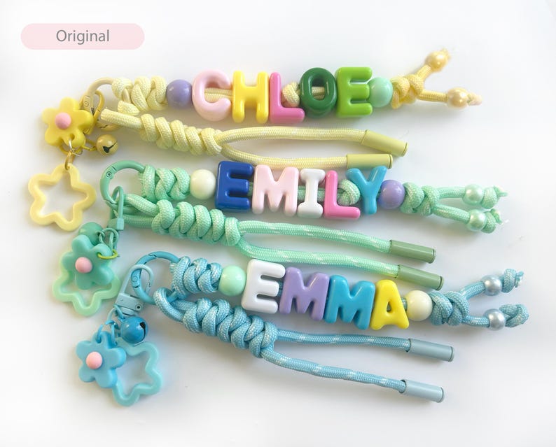 Personalized Beaded Name Keychain