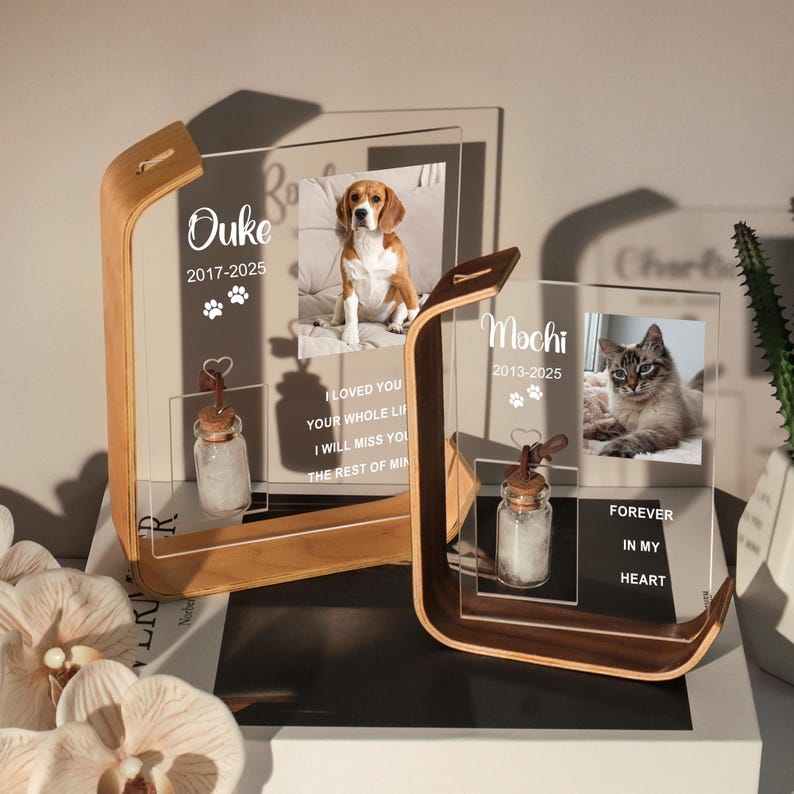 Personalized Dog Memorial Frame,Pet Fur Keepsake