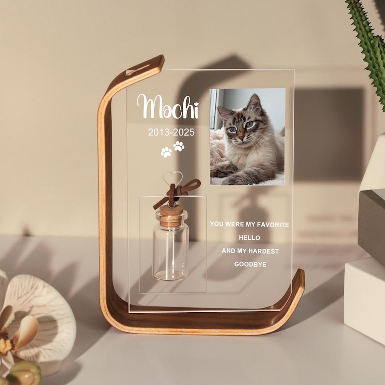 Personalized Dog Memorial Frame,Pet Fur Keepsake