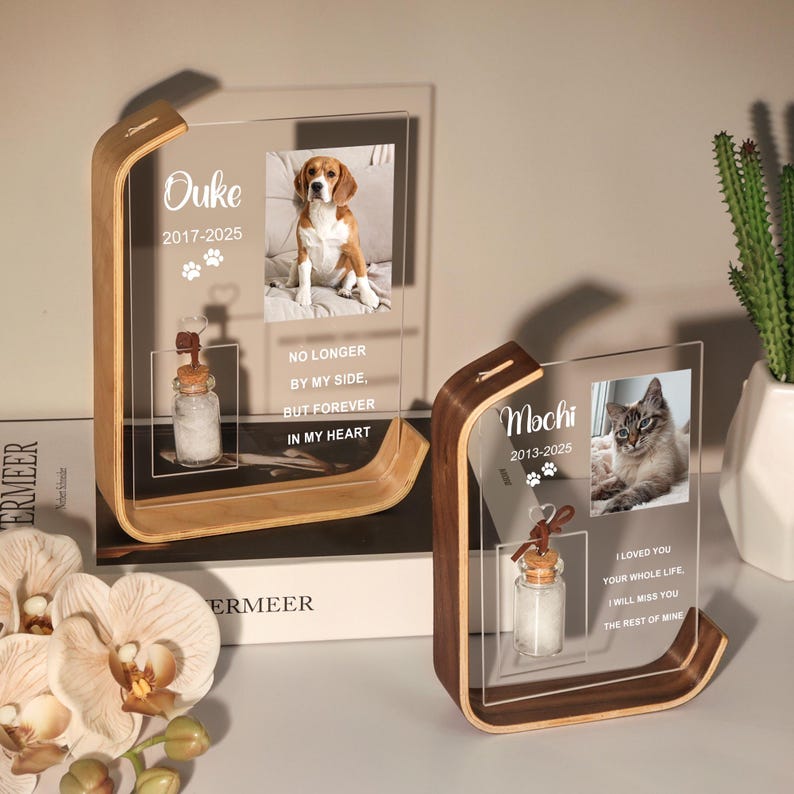 Personalized Dog Memorial Frame,Pet Fur Keepsake
