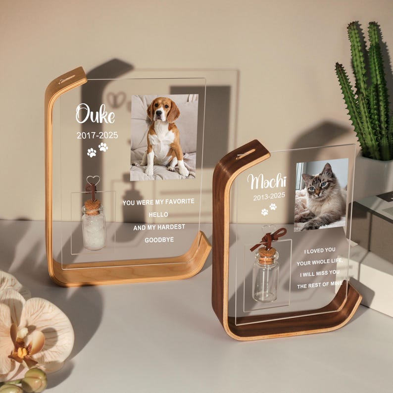 Personalized Dog Memorial Frame,Pet Fur Keepsake