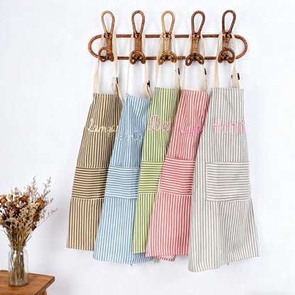 Personalized Hand-Embroidered Apron,Personalized Apron, Kitchen Apron