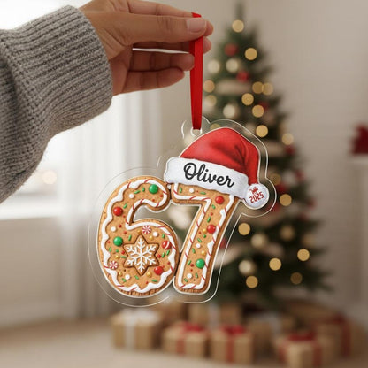 Custom Six Seven Ornament,Teen Slang Ornament,Funny Teenager Ornament