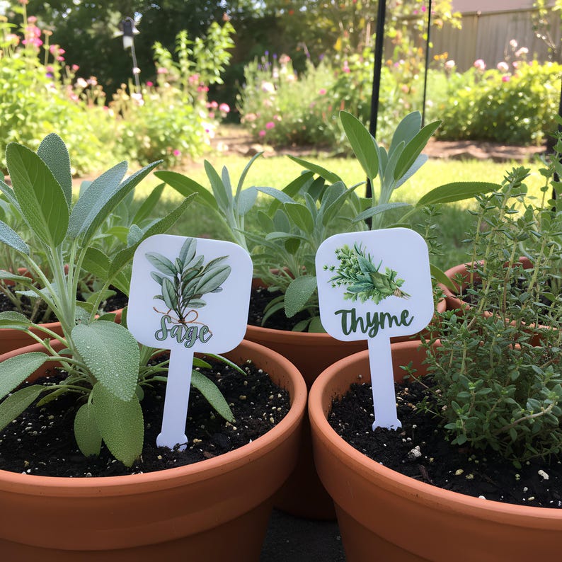 Colorful Acrylic Herb Marker