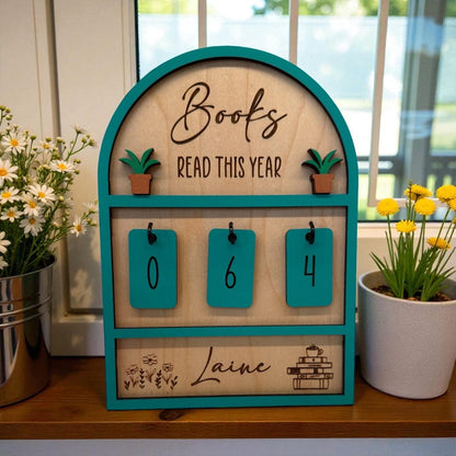 Personalized Books I Read This Year Counter, Custom Books Read Tracker