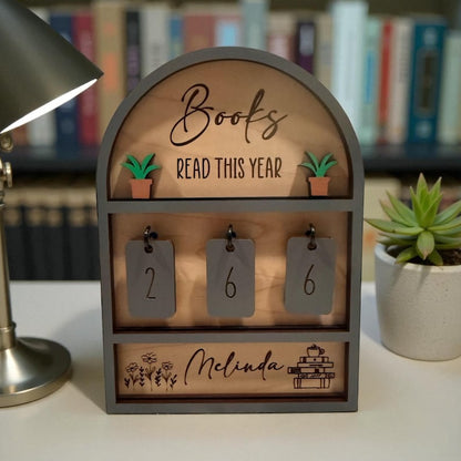 Personalized Books I Read This Year Counter, Custom Books Read Tracker