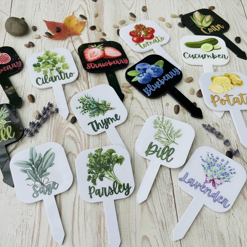 Colorful Acrylic Herb Marker