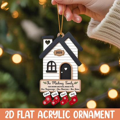 Personalized 2025 New Home Christmas Ornament, House Warming Gifts