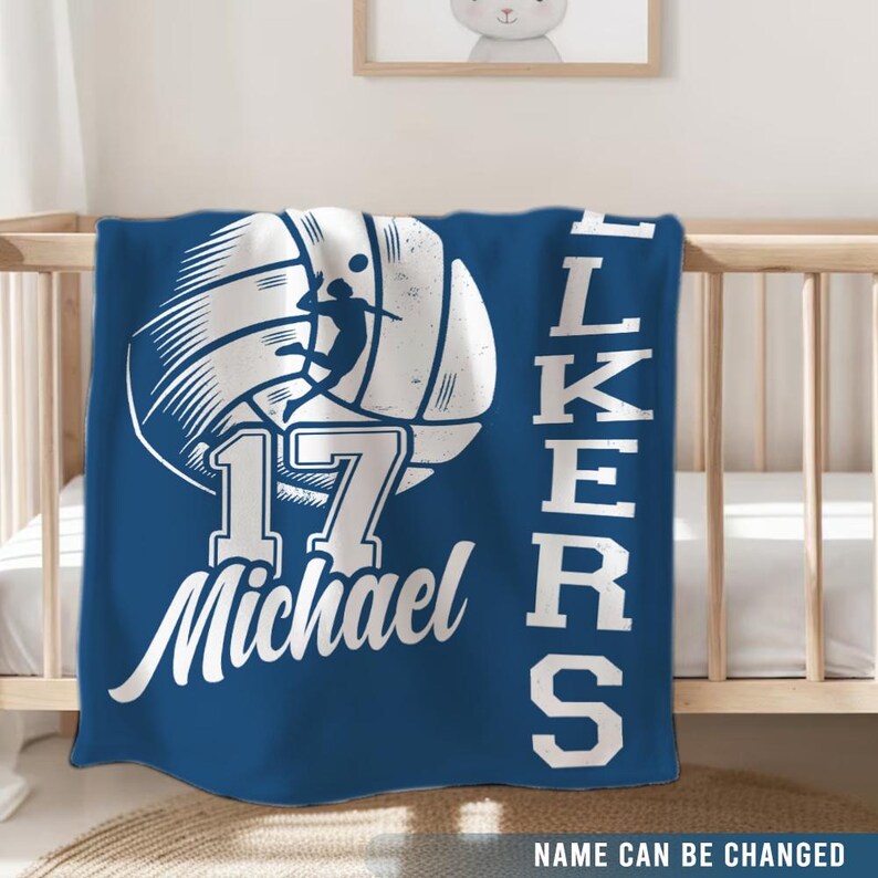 Personalized Volleyball Team Blanket: Custom Senior Gift