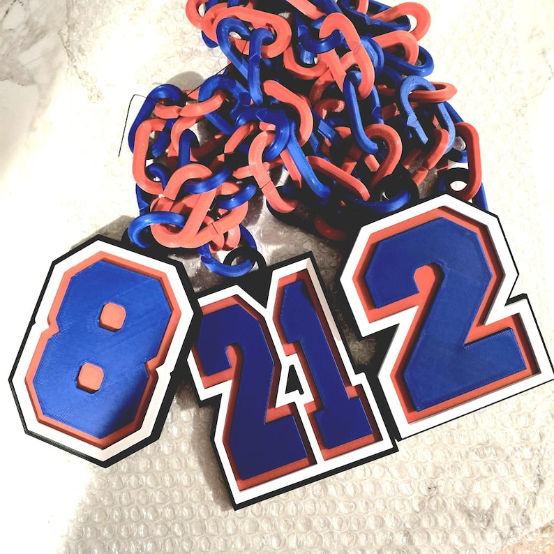 Custom 3D Jersey Number Chain