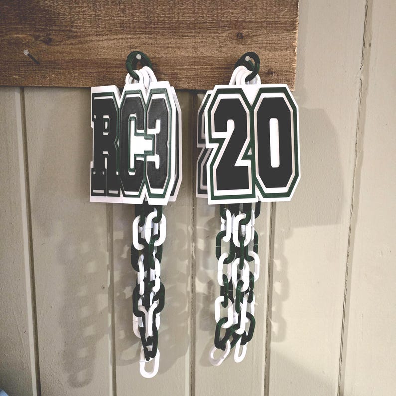Custom 3D Jersey Number Chain