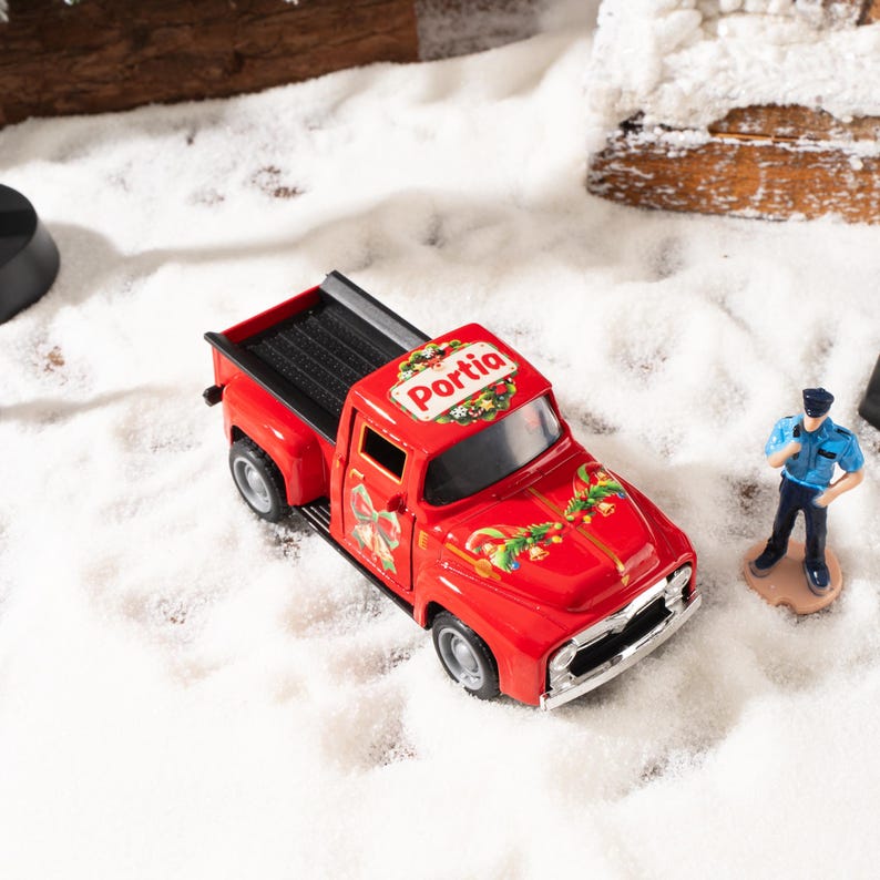 Personalized Christmas Toy Pickup Truck - Custom Name Gift for Toddler