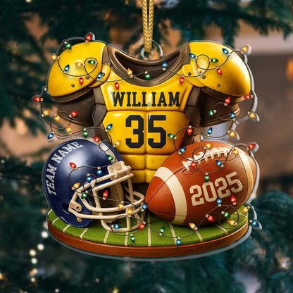 Personalized Football Ornament 2025