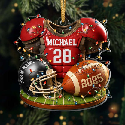 Personalized Football Ornament 2025
