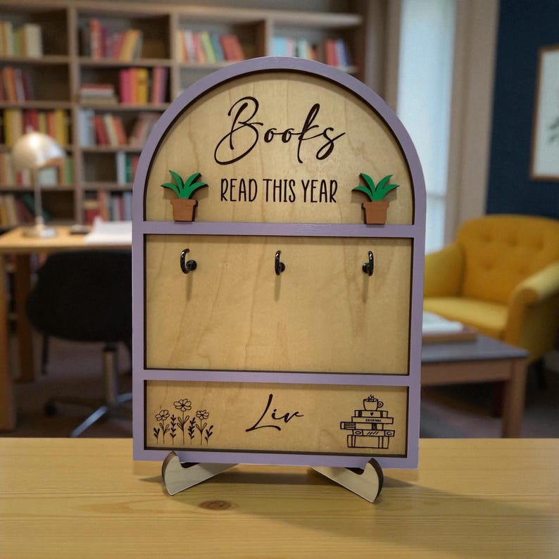 Personalized Books I Read This Year Counter, Custom Books Read Tracker