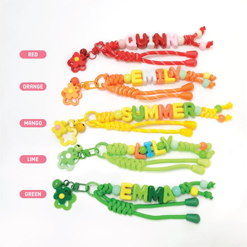 Personalized Beaded Name Keychain