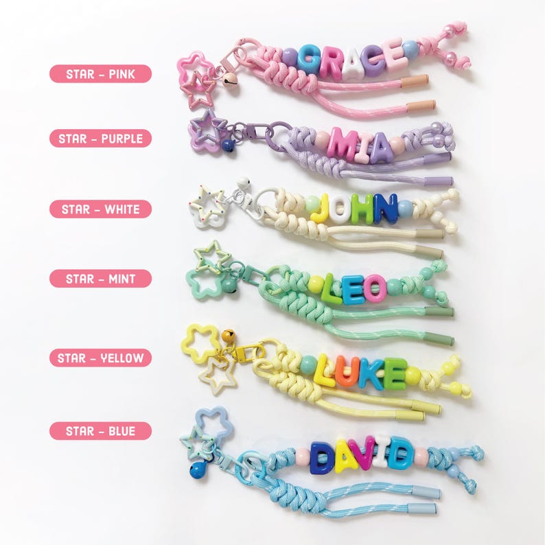 Personalized Beaded Name Keychain